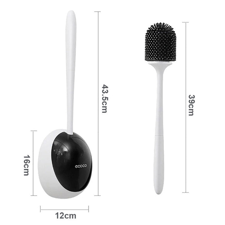 Nieuwe generatie siliconen toiletborstel voor effectieve en hygiënische wc-reiniging.