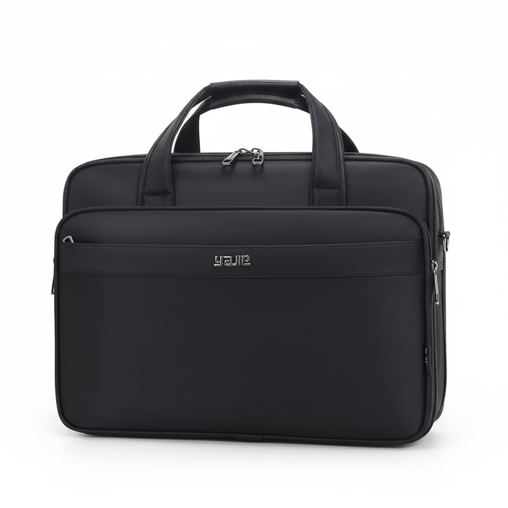 Georganiseerde BizBag aktetas voor laptops met meerdere vakken, inclusief laptopbescherming.