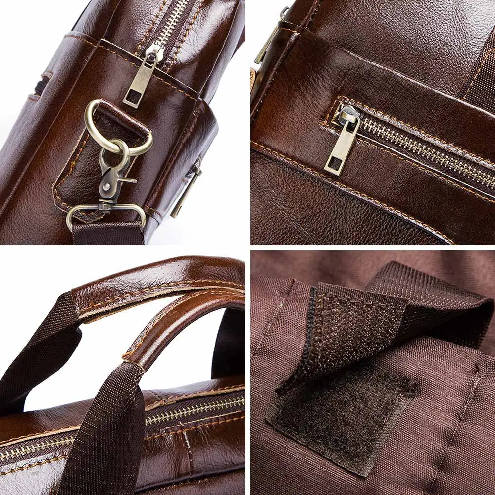 Praktische unisex 15-inch laptoptas met meerdere vakken voor organisatie; een stijlvolle en ruime draagtas.