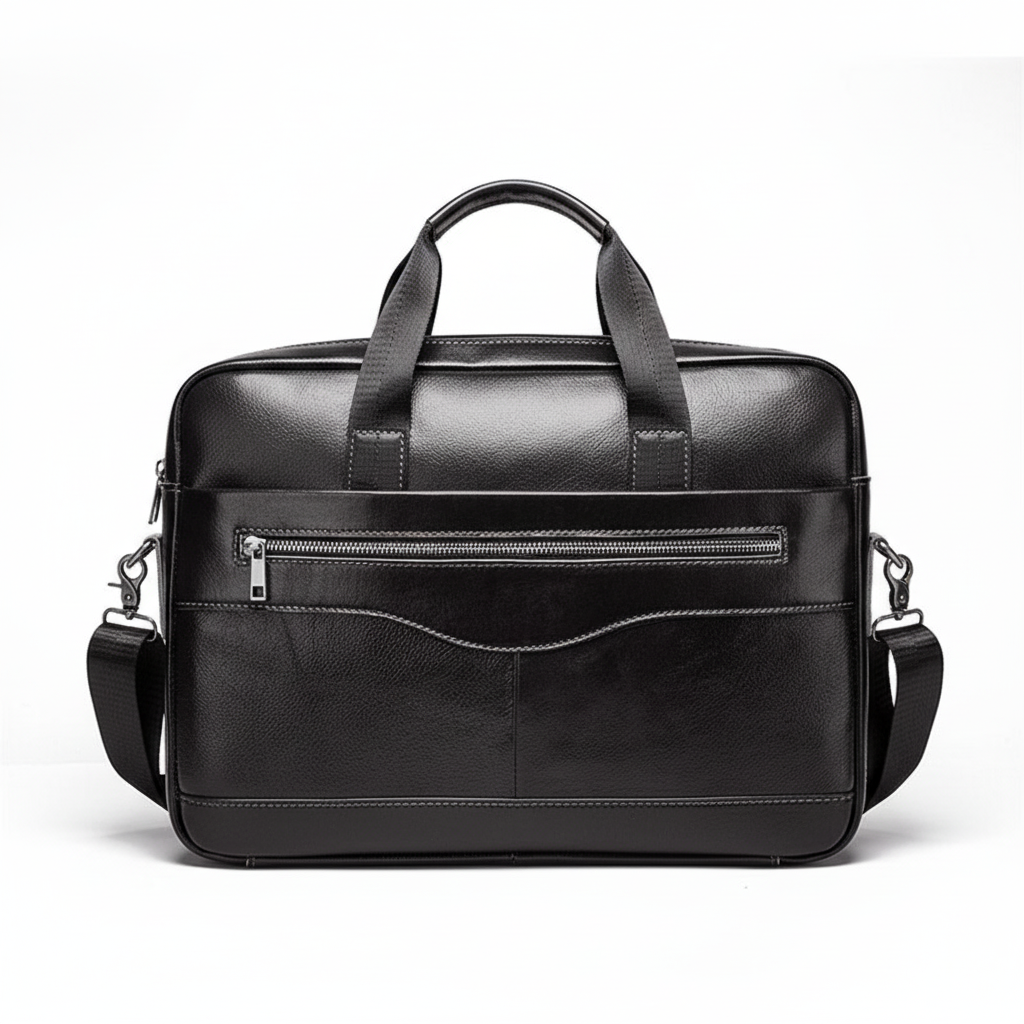 Elegante unisex laptoptas voor 15-inch laptop, duurzaam materiaal, perfect als zakelijke schoudertas.