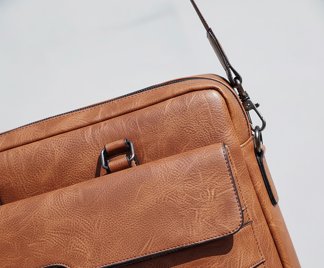 Stijlvolle laptoptas voor professionals, met een elegant design voor kantoor en zakelijke afspraken.