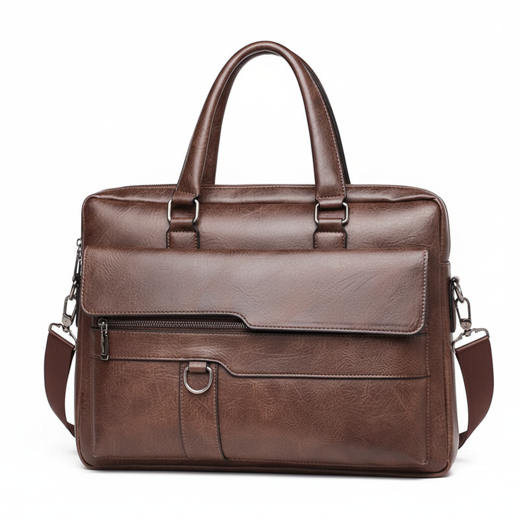 Moderne laptoptas met functionele indeling, ideaal voor professionals die een elegante tas zoeken.