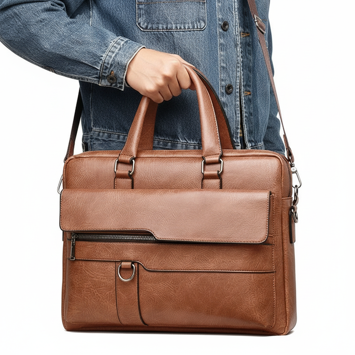 Professionele documenten en laptoptas, elegant en praktisch voor dagelijks zakelijk gebruik.