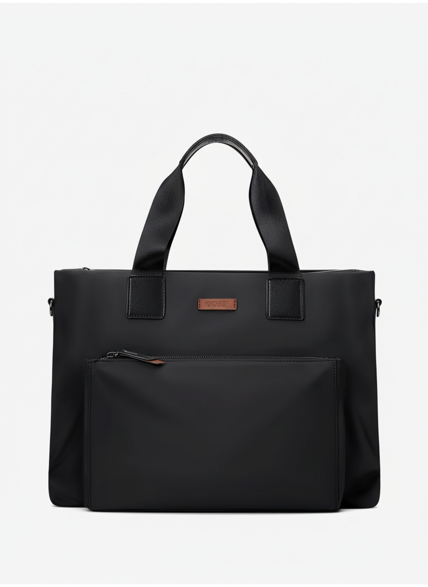 Ruime unisex laptoptas met schouderriem, ideaal voor documenten en dagelijks gebruik op kantoor.