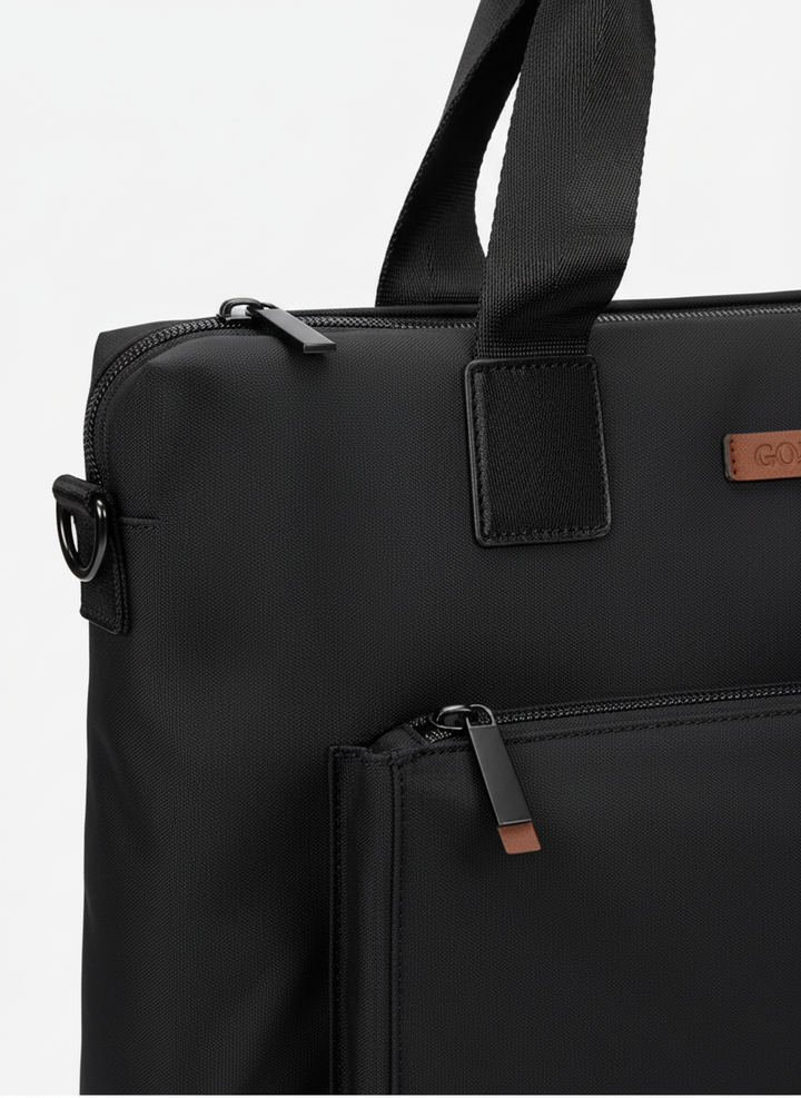 Stijlvolle zakelijke laptoptas voor dames en heren, perfect voor werk of reizen met laptop.