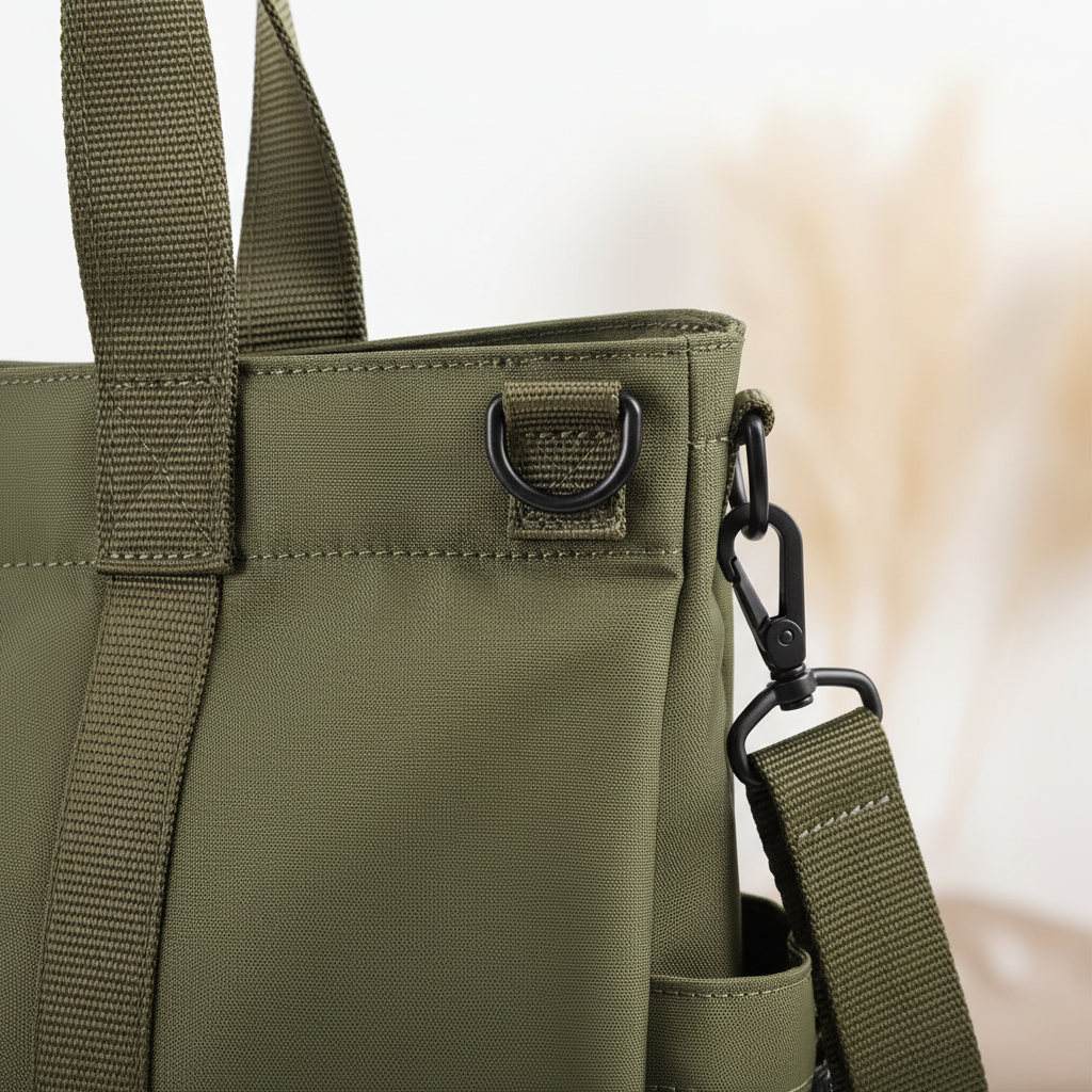 Vrouw draagt een elegante ToteMax schoudertas, ideaal als werk tas of stijlvolle reistas voor dames.