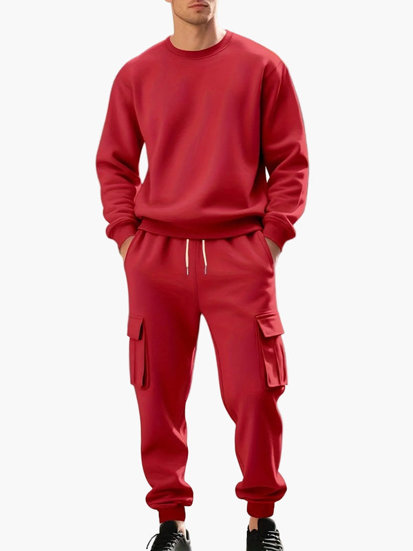 Heren trainingspak met cargozakken, ideaal voor sport en vrije tijd. Comfortabel, sportief en stijlvol.