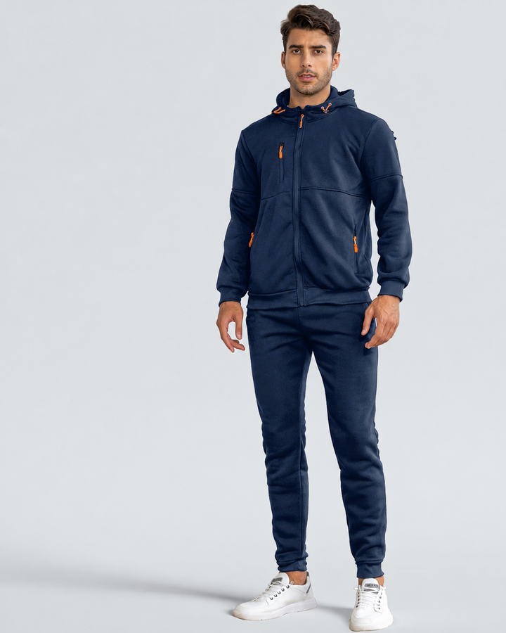 Casual heren joggingpak. Comfortabele hoodie set, perfect voor ontspanning en vrije tijd.