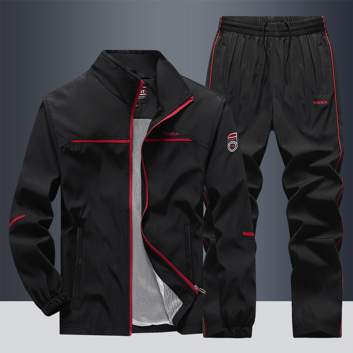 Comfortabel heren joggingpak van zachte, ademende stof, perfect voor sport en ontspanning. Hoog draagcomfort.