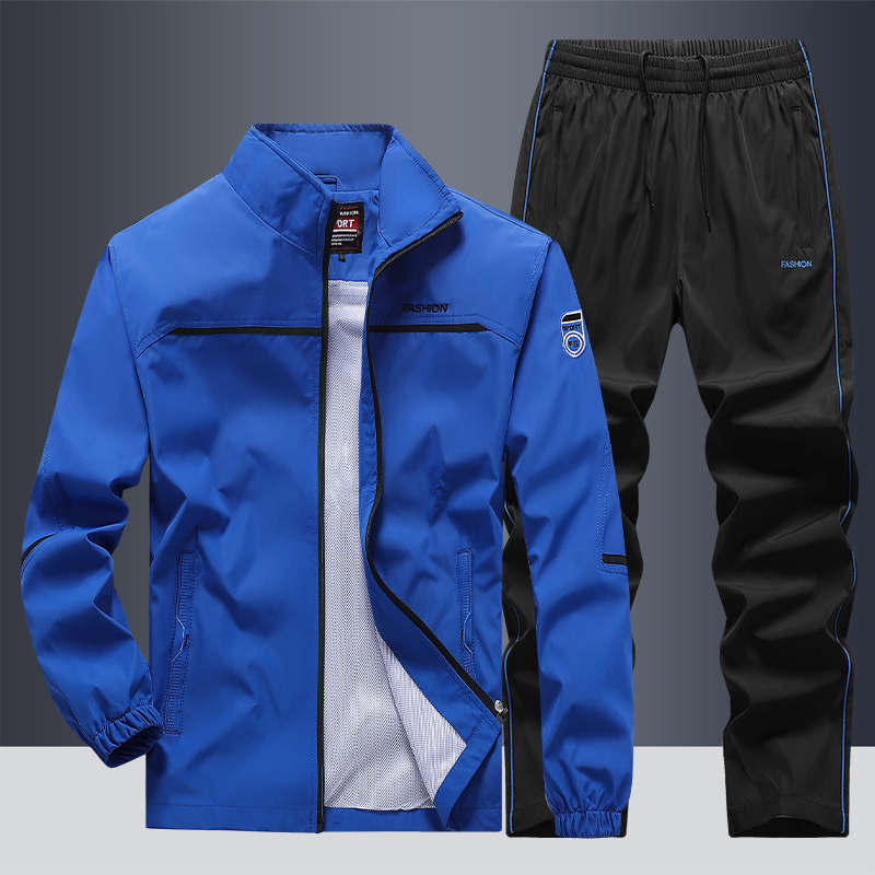 Sportief heren trainingspak tweedelig, ideaal voor fitness, joggen of vrije tijd. Comfortabel en modern design.