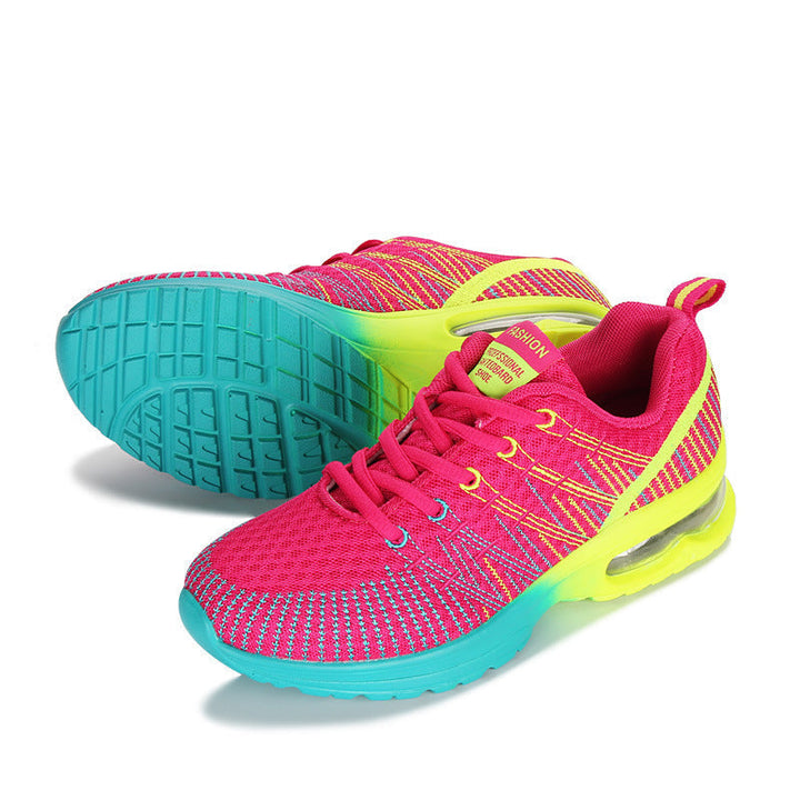 Stijlvolle driekleurige dames wandelschoenen, lichtgewicht en comfortabel voor actieve vrouwen.