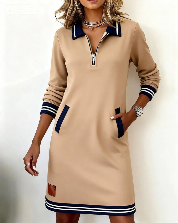 Comfortabele winterjurk voor dames met praktische zakken, een dagelijkse must-have.