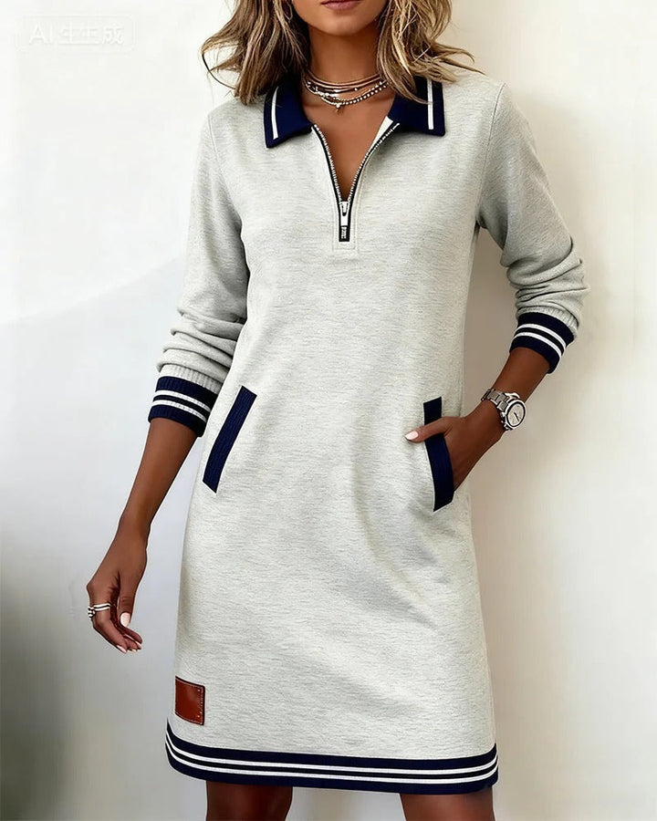 Elegante dames trui jurk, comfortabel en warm, ideaal voor herfst en winter.