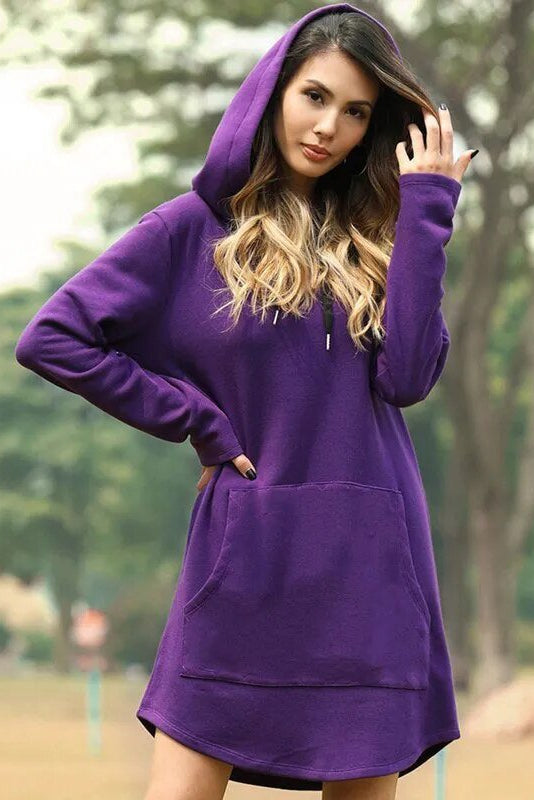 Comfortabele lange mouwen tuniekjurk Audrey voor dames, perfect voor koelere dagen en loungen.