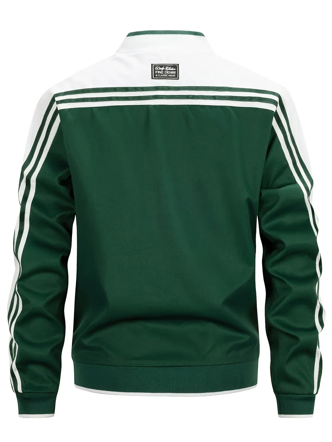 Casual sportieve heren tussenjas met baseballkraag. Ideale zwarte jas voor lente en herfst, comfortabel en stijlvol.