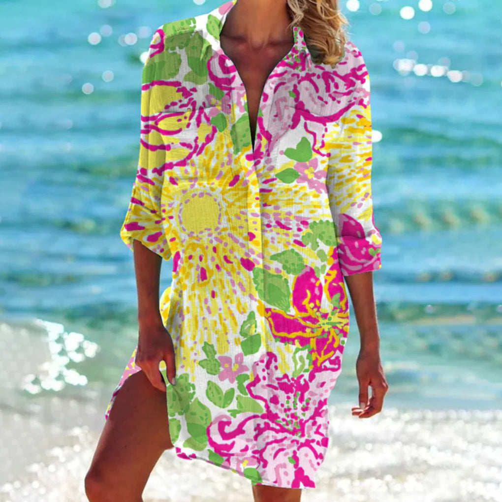 Een elegant dames zomershirt, zowel comfortabel als modieus, perfect voor zomerse dagen.