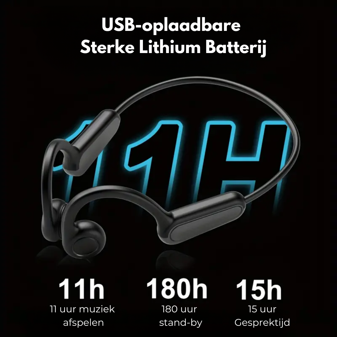 Comfortabele unisex open-ear sport hoofdtelefoon, ideaal voor hardlopen en fietsen, houdt je veilig en verbonden.