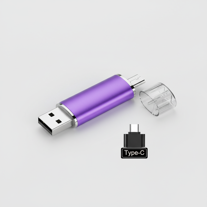 Veelzijdige USB-stick met OTG voor diverse apparaten. Een universele flash drive en draagbare geheugen oplossing.