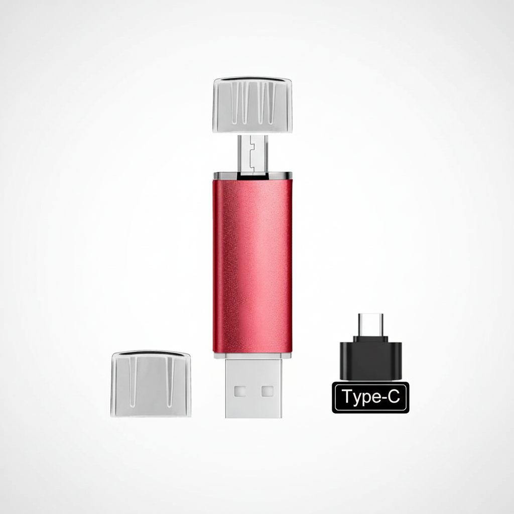 USB-stick Z met OTG, perfect voor mobiel geheugen. Eenvoudig foto's en bestanden opslaan en overzetten.