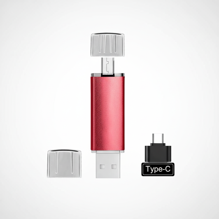 USB-stick Z met OTG, perfect voor mobiel geheugen. Eenvoudig foto's en bestanden opslaan en overzetten.