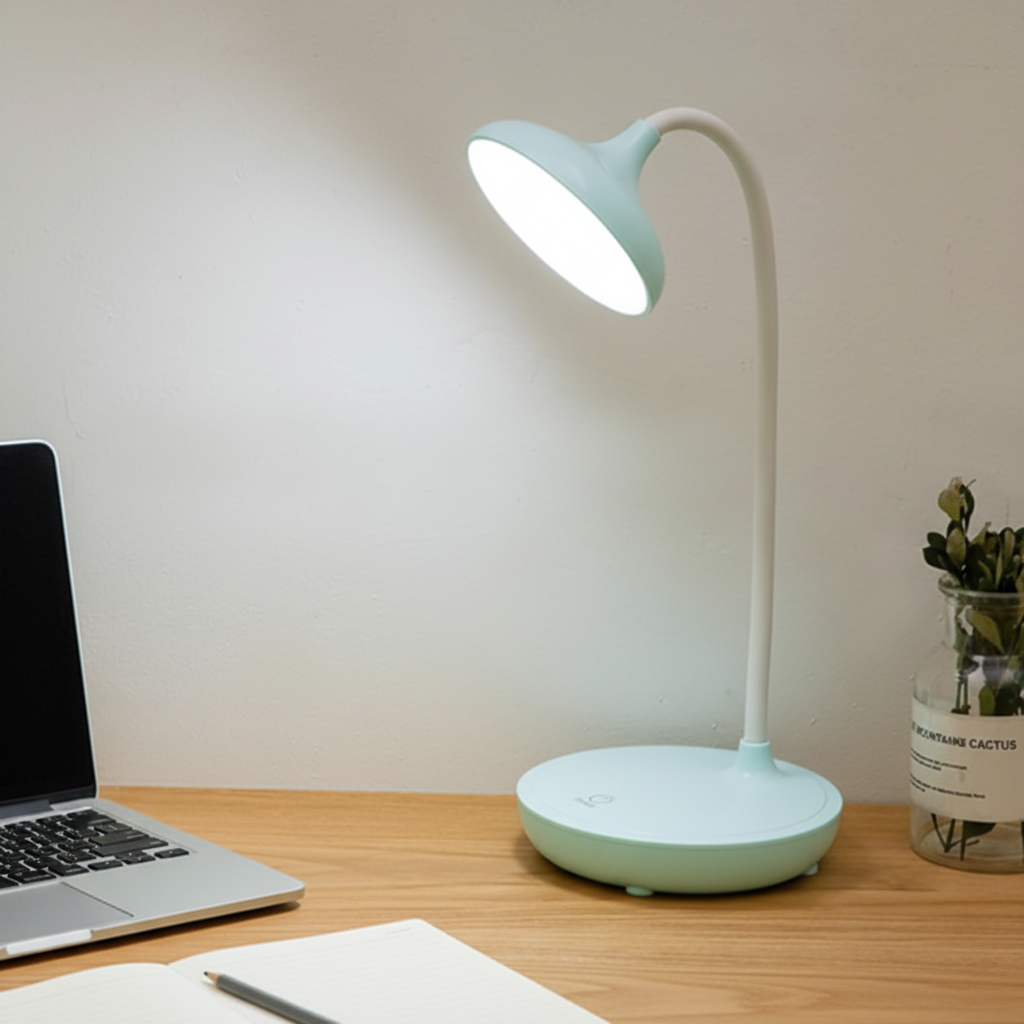 Flexibele LED bureaulamp met USB-oplaadfunctie. Ideaal voor werkplek of studiebureau. Oogvriendelijk.