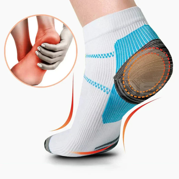 Orthopedische SlimSupport PRO 2.0 reiscompressiesokken, voorkomen zwelling en bevorderen gezonde bloedcirculatie.