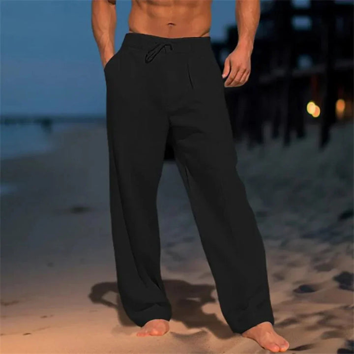 Lichte en ademende heren linnen broek voor ultiem comfort en een ontspannen zomerstijl.