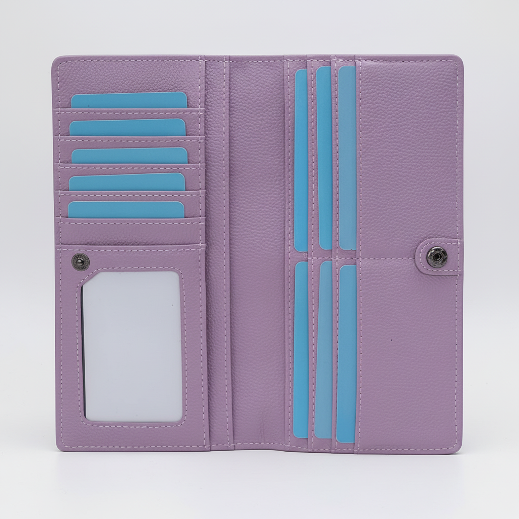 Ideaal cadeau: leren RFID-portemonnee. Stijlvol voor mannen en vrouwen.