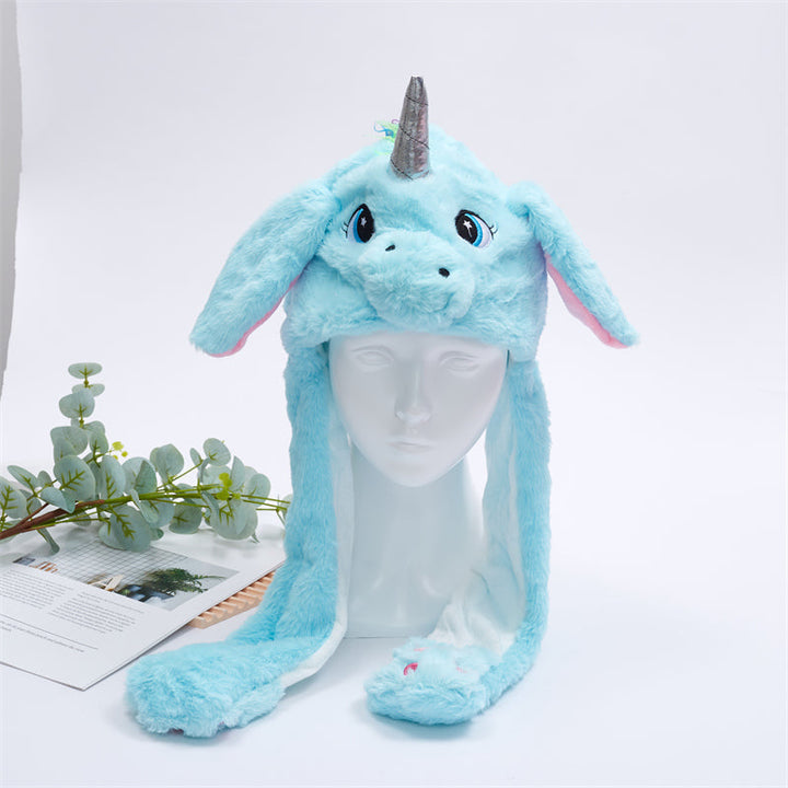 Leuke pluche dierenmuts, kat, met bewegende oren, een super cadeau voor meisjes.