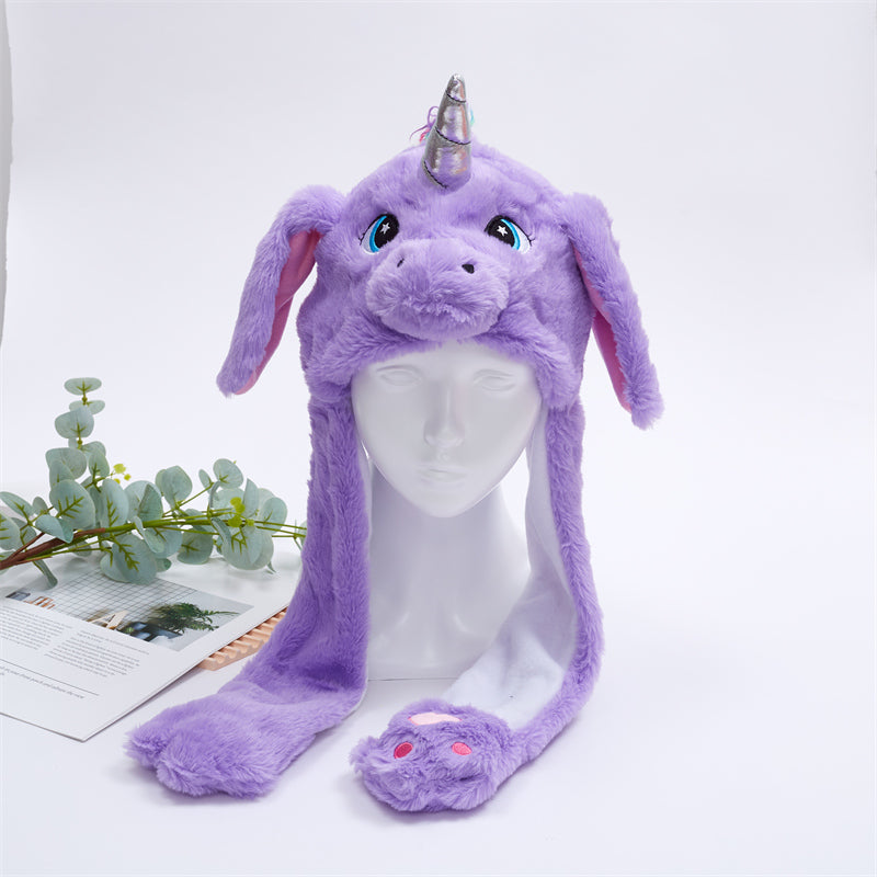 Unieke Schattige Muts met Bewegende Oortjes, kat, voor een speelse look.
