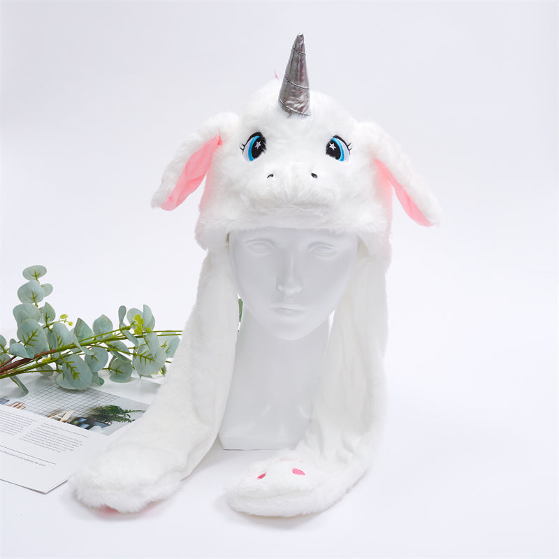 Grappige pluche muts, BunnyBounce Hat, kat met bewegende oren, voor elk kind.