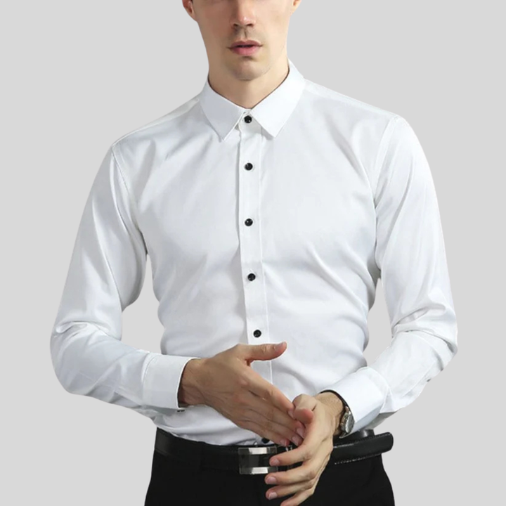 Comfortabel heren overhemd, strijkvrij en flexibel voor de hele dag draagplezier, zakelijk of casual.