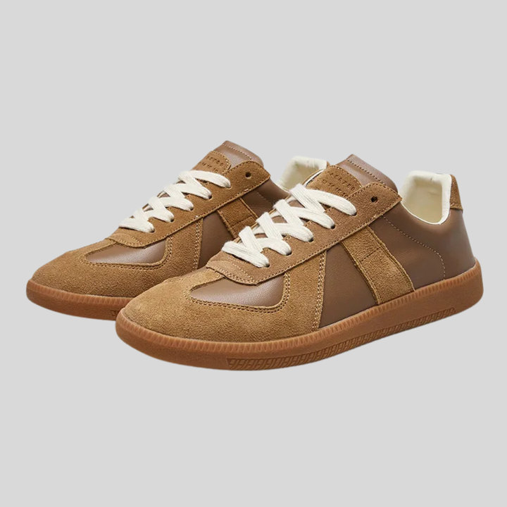 Heren retro platform sneakers met stijlvolle vintage look, chunky zool en veters. Ideaal voor streetwear.