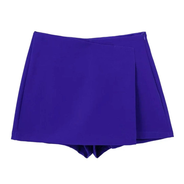 Hoge taille dames skort, asymmetrisch en chic, ideaal voor een moderne look.
