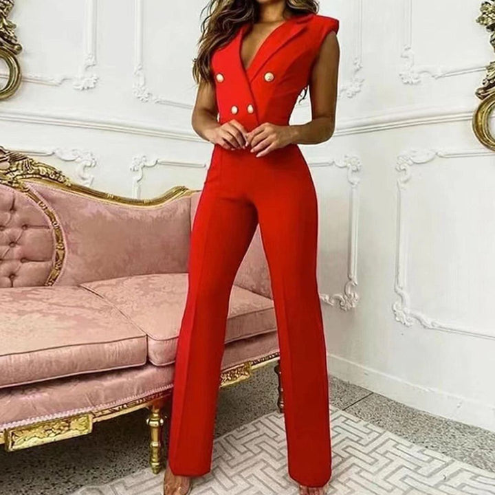 Stijlvolle dames jumpsuit met losse pasvorm en wijde broekspijpen. Elegant en comfortabel, ideaal voor modebewuste vrouw.