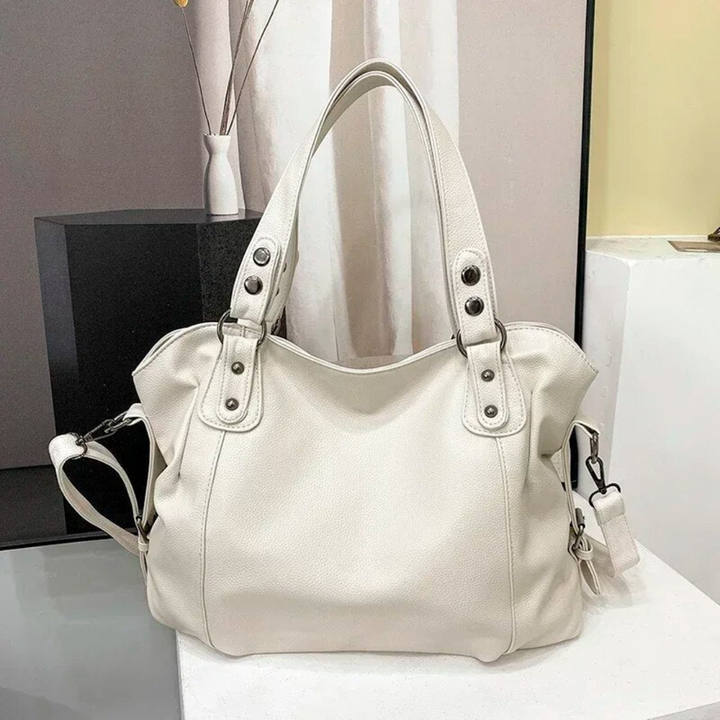 Zwarte EliteCarry leren handtas dames, elegant en praktisch voor modebewuste vrouwen.