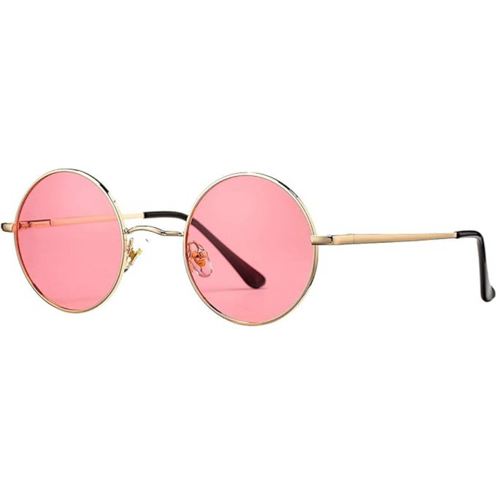 Modieuze unisex ronde zonnebril, retro design, met gepolariseerde UV-bescherming.