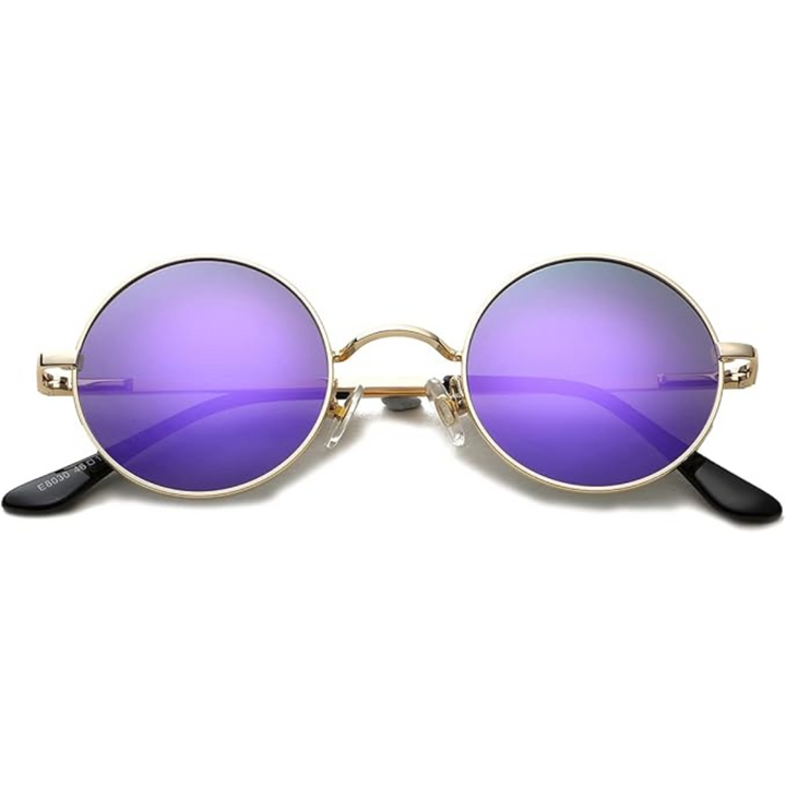 Stijlvolle Lennon-achtige ronde zonnebril, vintage look, perfect voor festivals en mode.