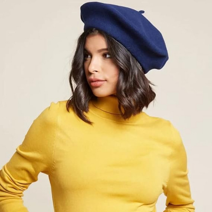 Herfst/winter baret, warm en modieus, een klassiek Frans accessoire voor elke garderobe.