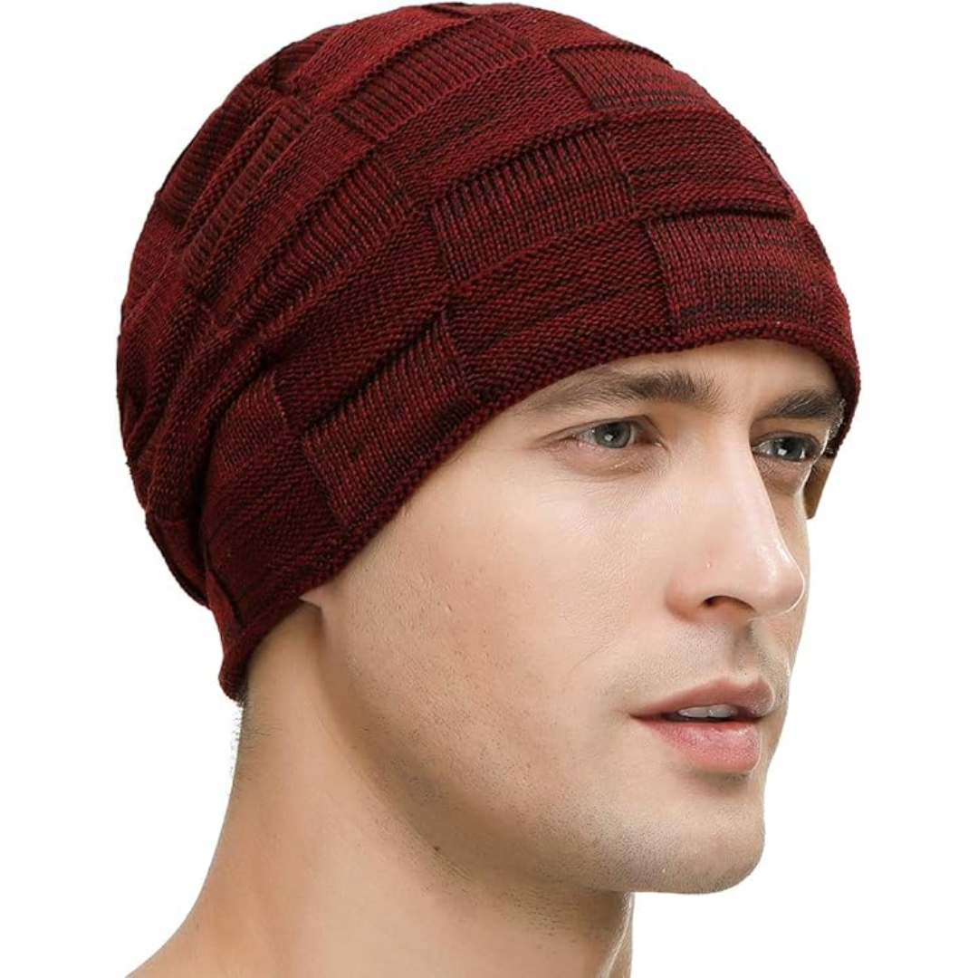 Luca slouchy gebreide muts, warme unisex beanie en perfect hoofddeksel voor de winter.