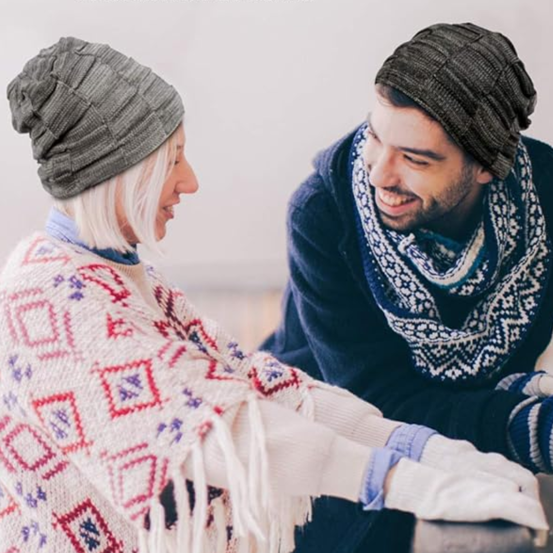 Modieuze Luca gebreide muts, comfortabele slouchy beanie perfect voor koude winterdagen.
