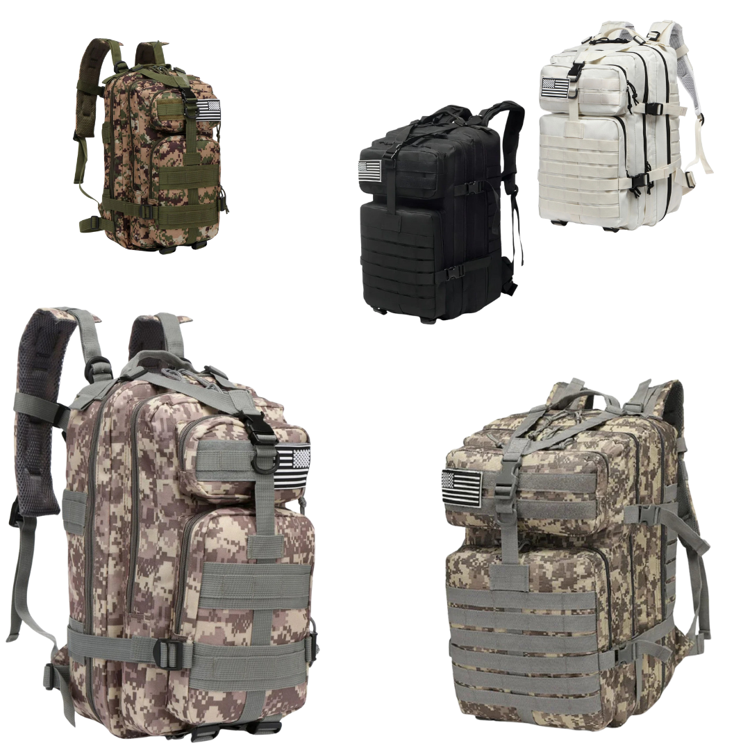 TrailPro tactische rugzak 30L, waterafstotend, ideaal voor outdoor en wandelen.