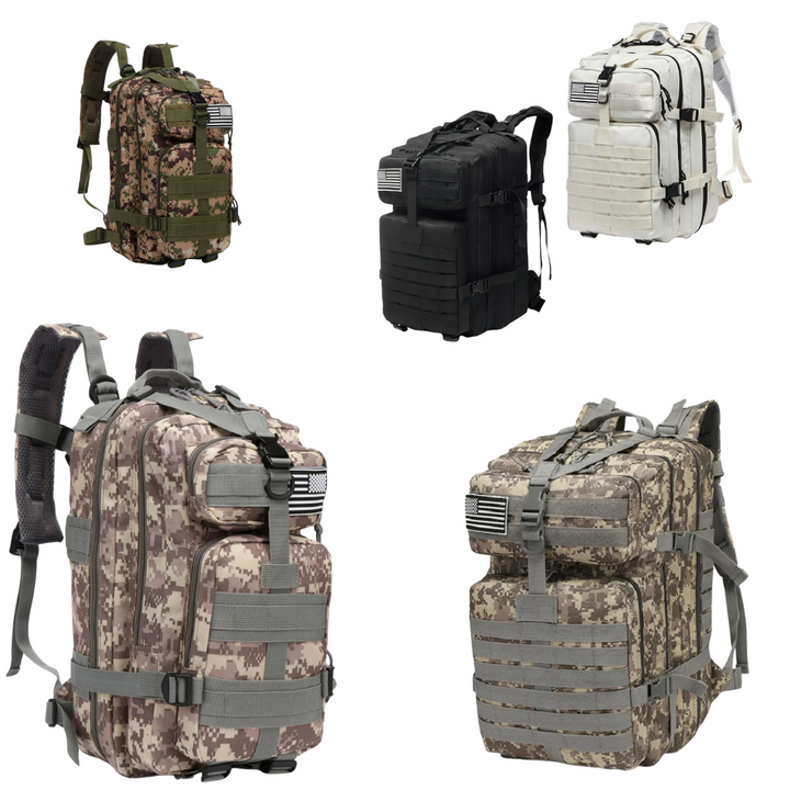 TrailPro tactische rugzak 30L, waterafstotend, ideaal voor outdoor en wandelen.