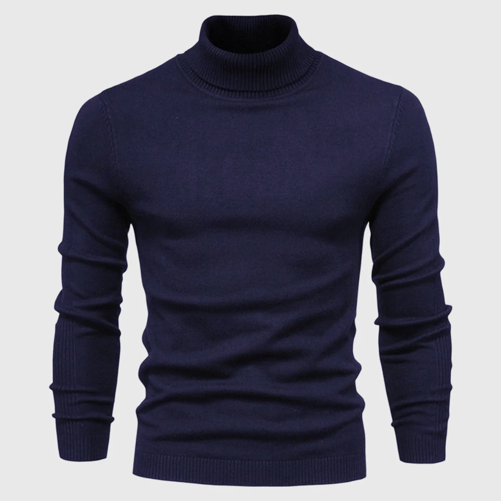 Praktische wasbare herencoltrui, combineert comfort met een chique, casual look.