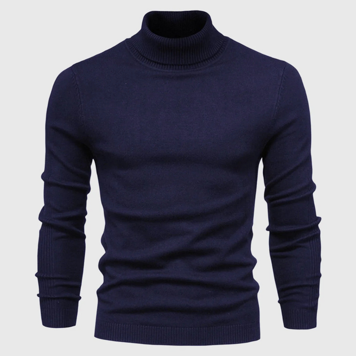Praktische wasbare herencoltrui, combineert comfort met een chique, casual look.