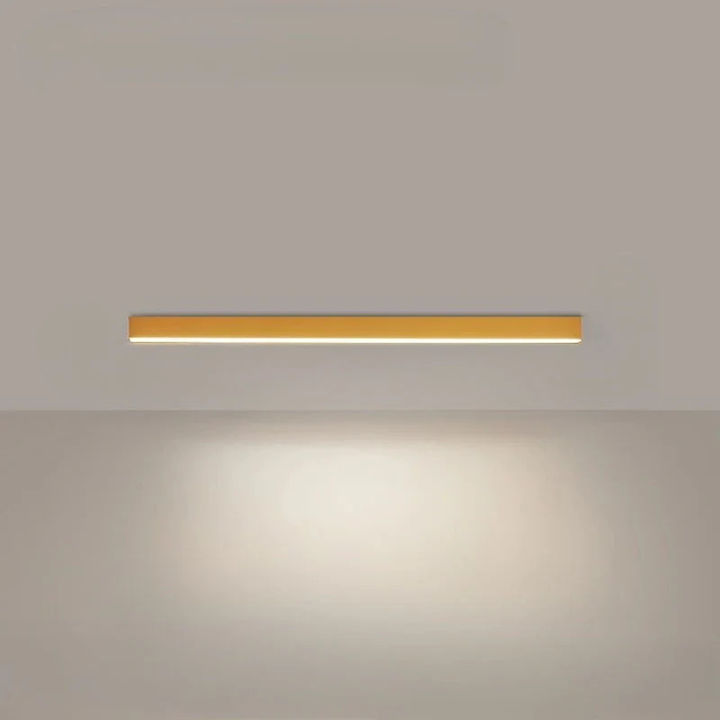 Details van de 80cm LED-plafondlamp, benadrukt energiezuinigheid en modern, strak design.