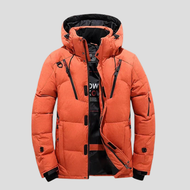 Comfortabel heren donsjack, combineert elegantie met warmte. Een must-have winterjas voor herenmode.