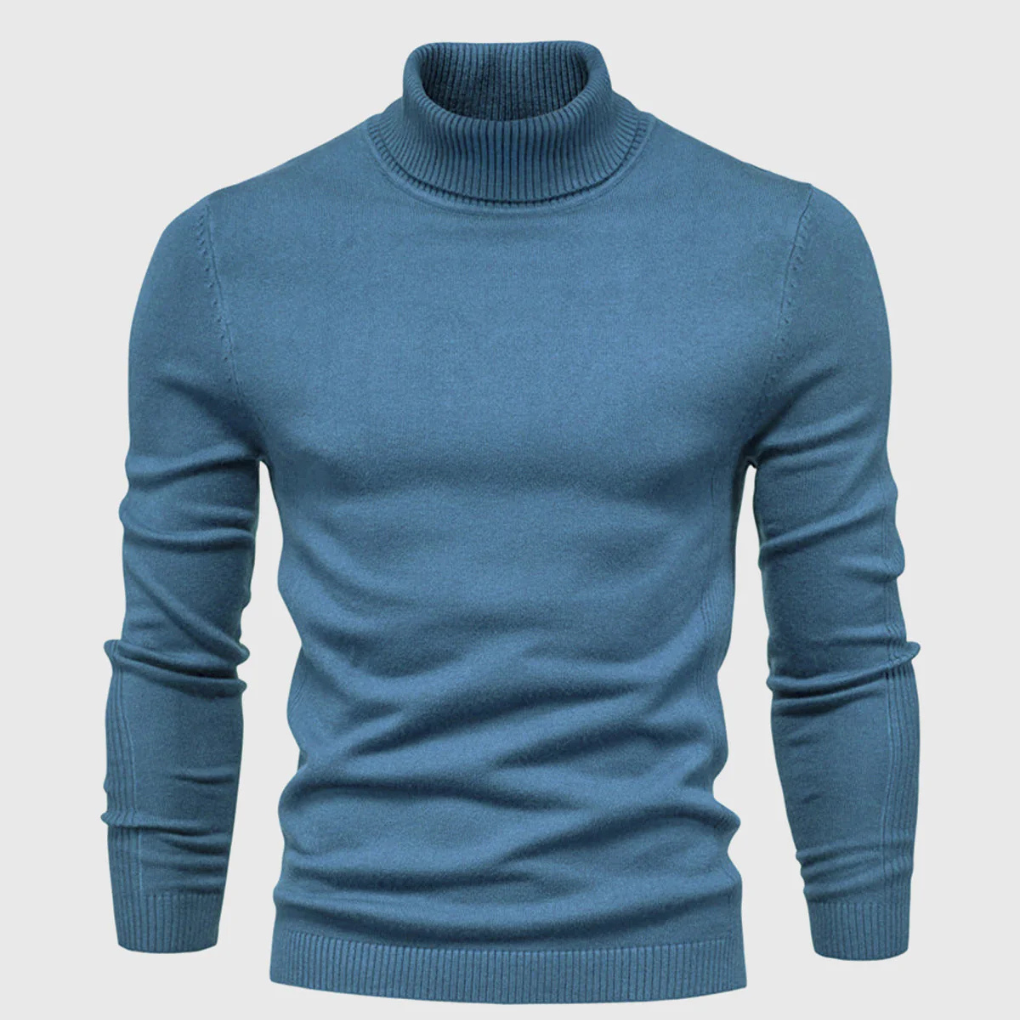 Zachte heren coltrui, warm en ademend, ideaal voor de koudere dagen.