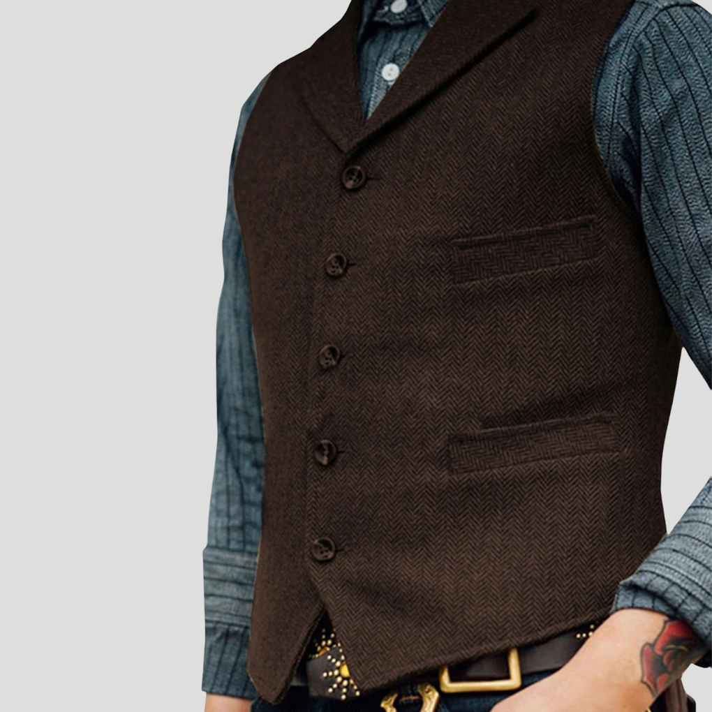 Klassiek heren gilet voor formele gelegenheden zoals bruiloften, of een stijlvolle casual look.
