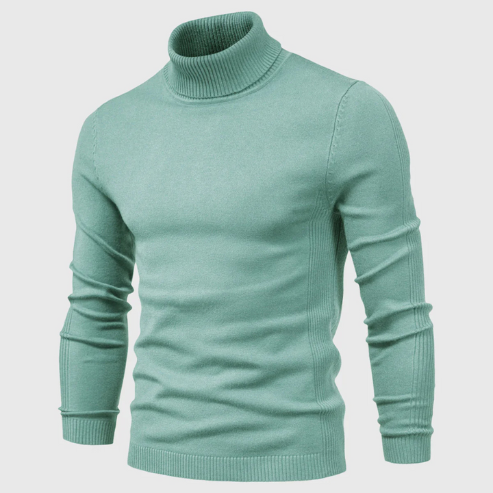Dagelijkse heren coltrui, gebreid voor optimaal comfort en een modieuze uitstraling.